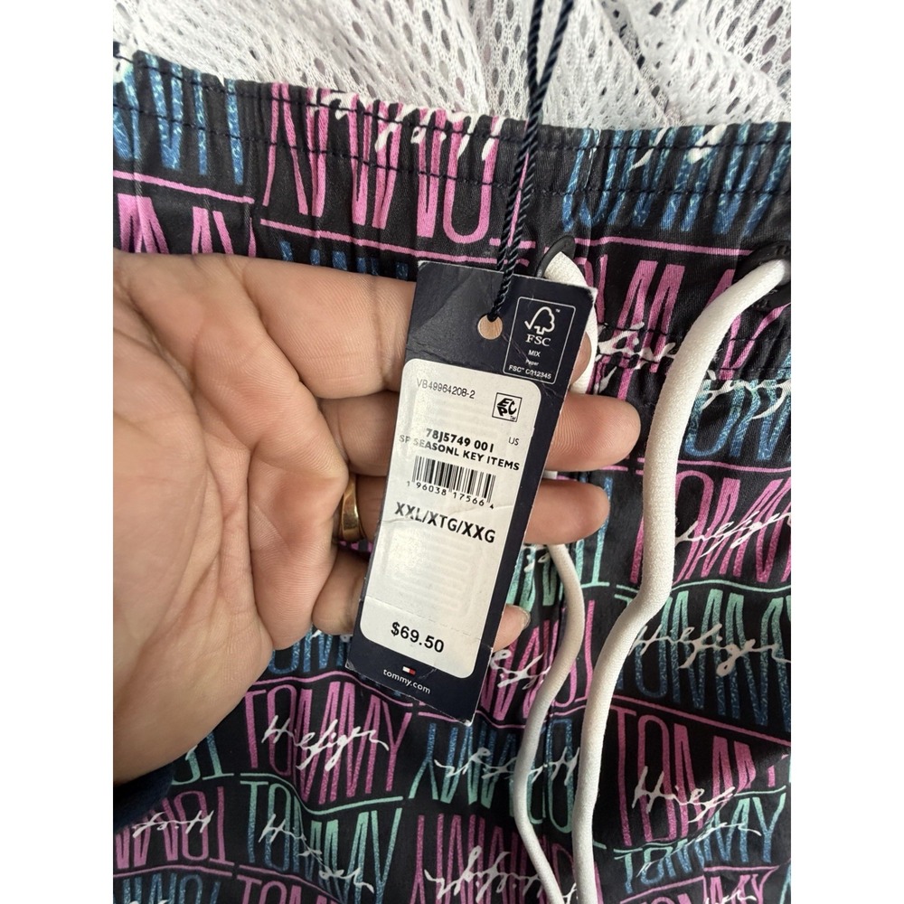 Tommy Hilfiger Men's Short Maillot Swim Trunks Miami Vice Tropical Colorful 2XL - Picture 5 of 13